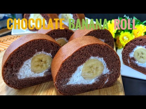 Video: How To Quickly Make A Chocolate Banana Roll