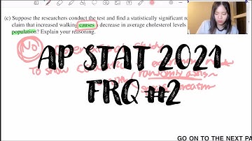 AP Statistics 2021 FRQ #2 / AP 통계학 2021 FRQ #2 문풀