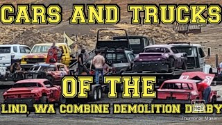 Cars and trucks of the 2023 Lind, Wa combine demolition derby races