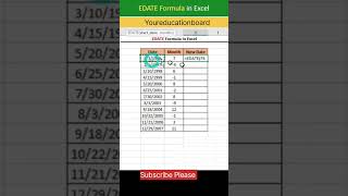 Edate formula in excel#excel ###barcode #shorts #shotsvideo