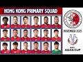 Hong Kong Squad Primary List November 2025