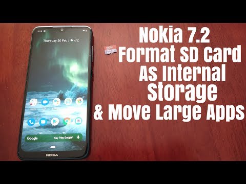 Nokia 7.2 Format SD Card As Internal Storage (Adoptable Storage) Move APPS To SD Card