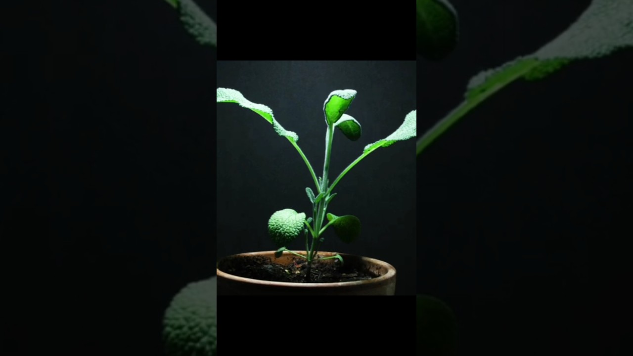 Growing Sage Herb from Seed (30 Days Time Lapse) 