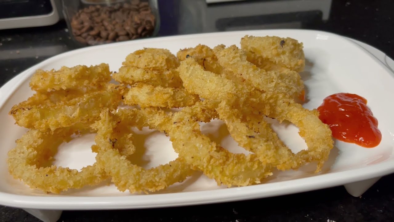 CARA MEMBUAT ONION RING CRISPY | CEMILAN BAWANG BOMBAY GORENG CRISPY