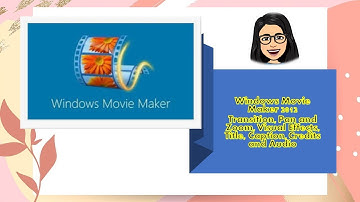 Windows Movie Maker: Transition, Pan & Zoom, Visual Effects, Title, Caption, Credits, Audio