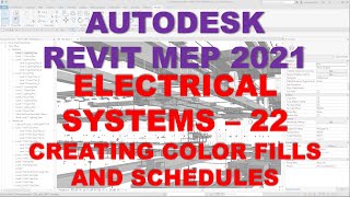 REVIT MEP 2021 - ELECTRICAL SYSTEMS - 23 ADDING LIGHTING FIXTURES USING SCHEDULES AND COLOR FILLS