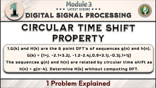 1.Circular Time Shift Property 1 Problem Solved Module-3 5th Sem DSP ECE Latest Scheme VTU