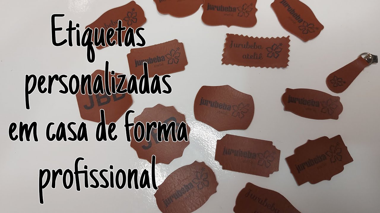 Etiquetas Profissionais em sintético com ferro de passar ou prensa plana