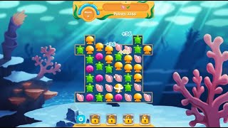 Match 3 game fish story level1 to level5 complete screenshot 3