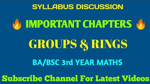 Mathematics B.A./B.Sc 3rd Year || GROUPS & RINGS |By Anju Ma