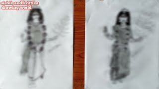 Drawing Kalaratri from Mahakali serial. Time-lapse drawing.