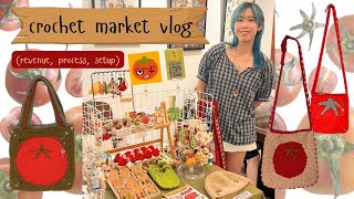 crochet market vlog 11: stressed but happy🍅 | ravenister13🍀