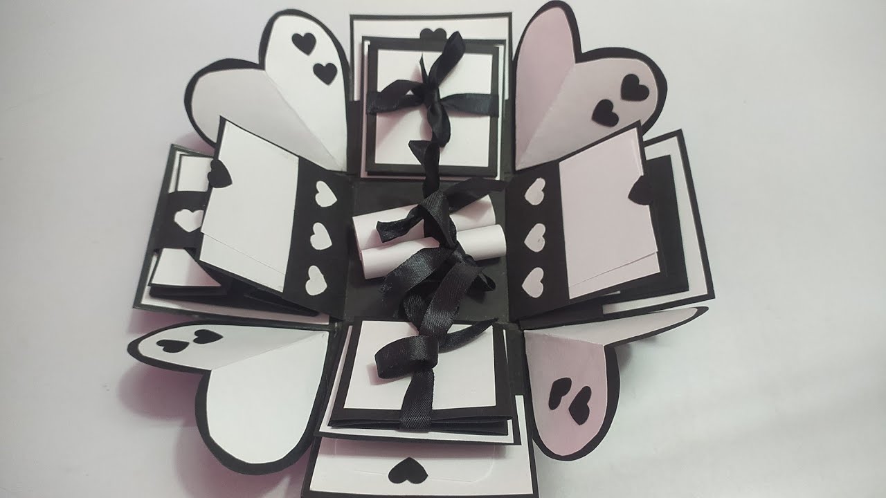 how to make explosion box // handmade explosion box for birthday - YouTube