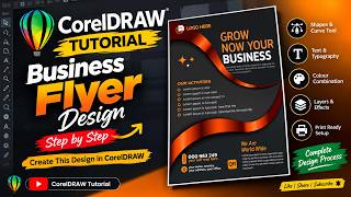 Information Business Flyer Design in CorelDRAW | Professional Flyer Design Tutorial | Step by Step Update