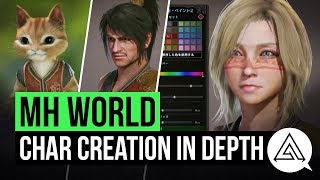 Monster Hunter World | Character Creation & Palico Creation in Depth