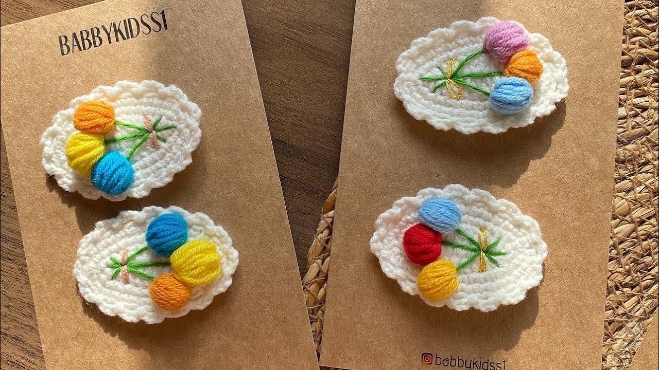 Balonlu örgü çıtçıt toka/örgü toka modeli / balonlu toka