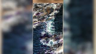 Encaustic & Shellac Burn Abstract Painting in Progress