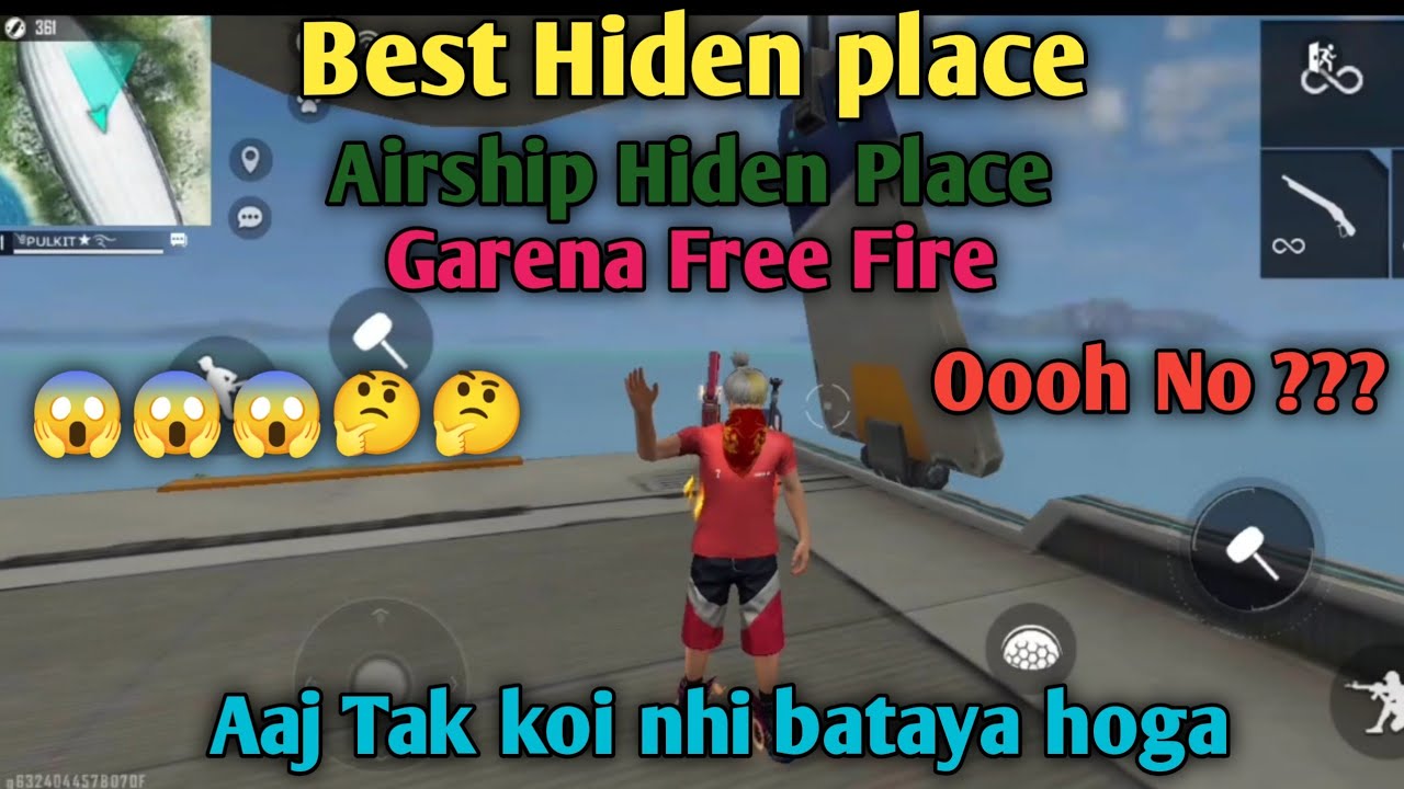 Best Hiden Place Airship - Garena free fire // Airship Hiden Place