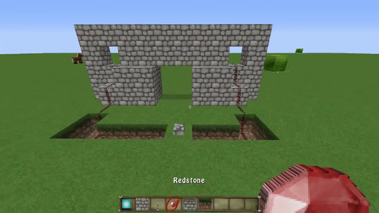 minecraft comment créer une porte de chateau fort - YouTube