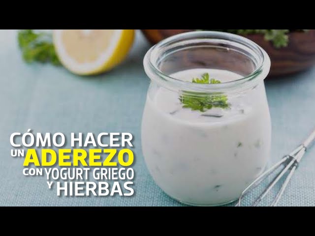 Receta: cómo hacer aderezo de yogurt griego y hierbas - YouTube