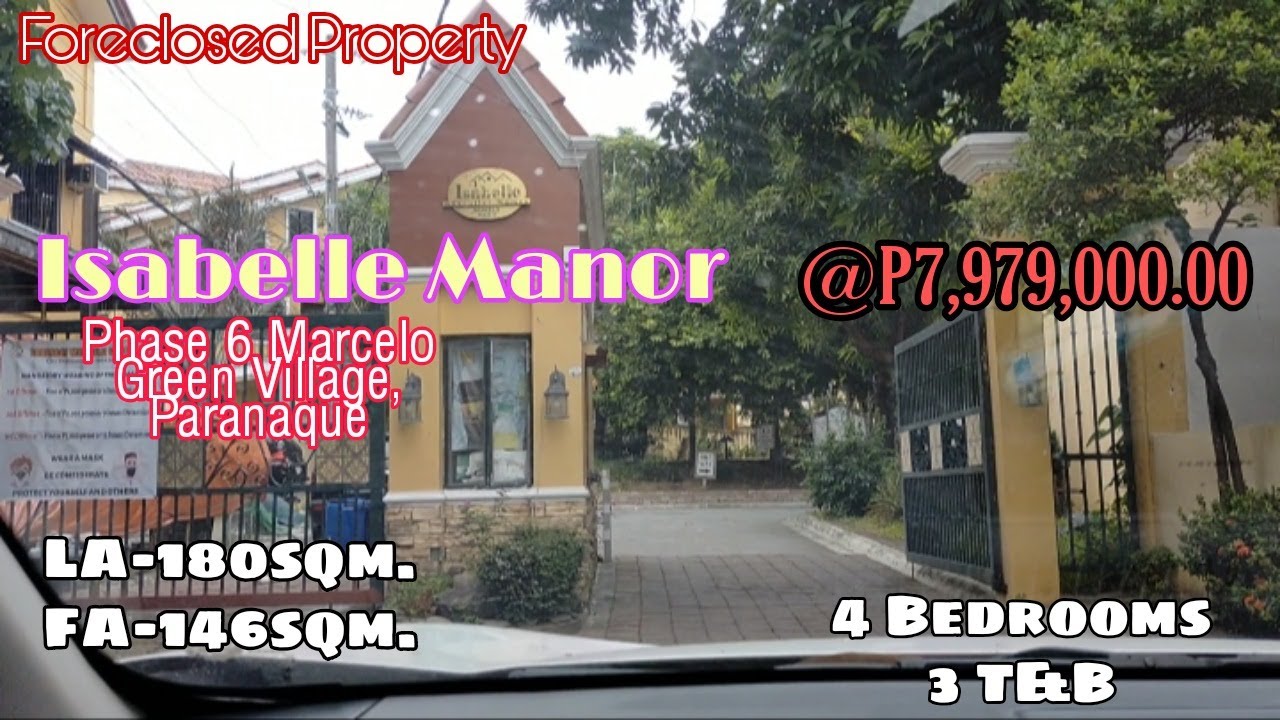 Isabelle Manor Marcelo Green Village Paranaque Foreclosed Property YouTube