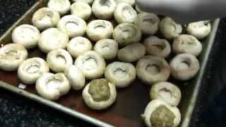 Sausage stuffed mushrooms