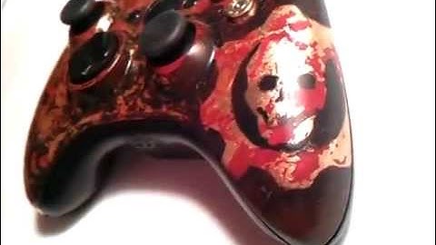 Gears of war custom controller 2012 red led