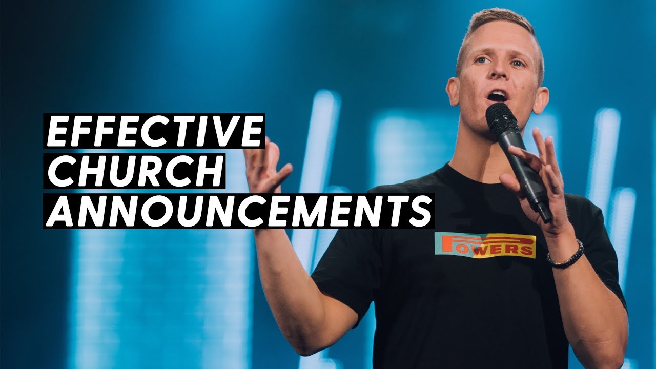 3 TIPS FOR BETTER CHURCH ANNOUNCEMENTS YouTube