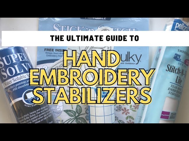 Understanding the Different Types of Embroidery Backings and Stabilizers
