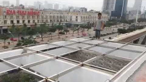 Mái kính cường lực lấy sáng giếng trời đẹp giá rẻ tại Hà Nội