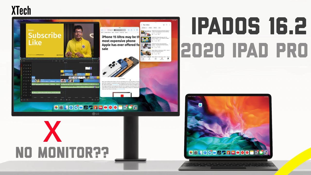 External monitor with iPad Air M1 running iPadOS 16.2 beta : r/iPadOS
