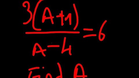 solving the linear equation for the unknown A