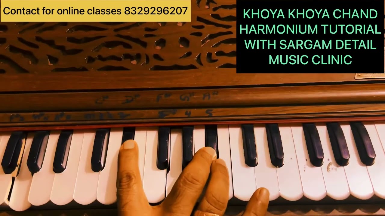 Khoya khoya Chand -harmonium tutorial with sargam detail