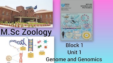 1.1Introduction #Unit 1-Genome and Genomics Block 1 of MZO-005 Genomics and Proteomics#IGNOU#MSC_ZOO