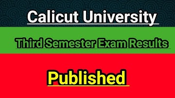 Third semester exam results published calicut university in malayalam
