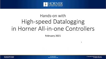 Hands-On, High Speed Datalogging