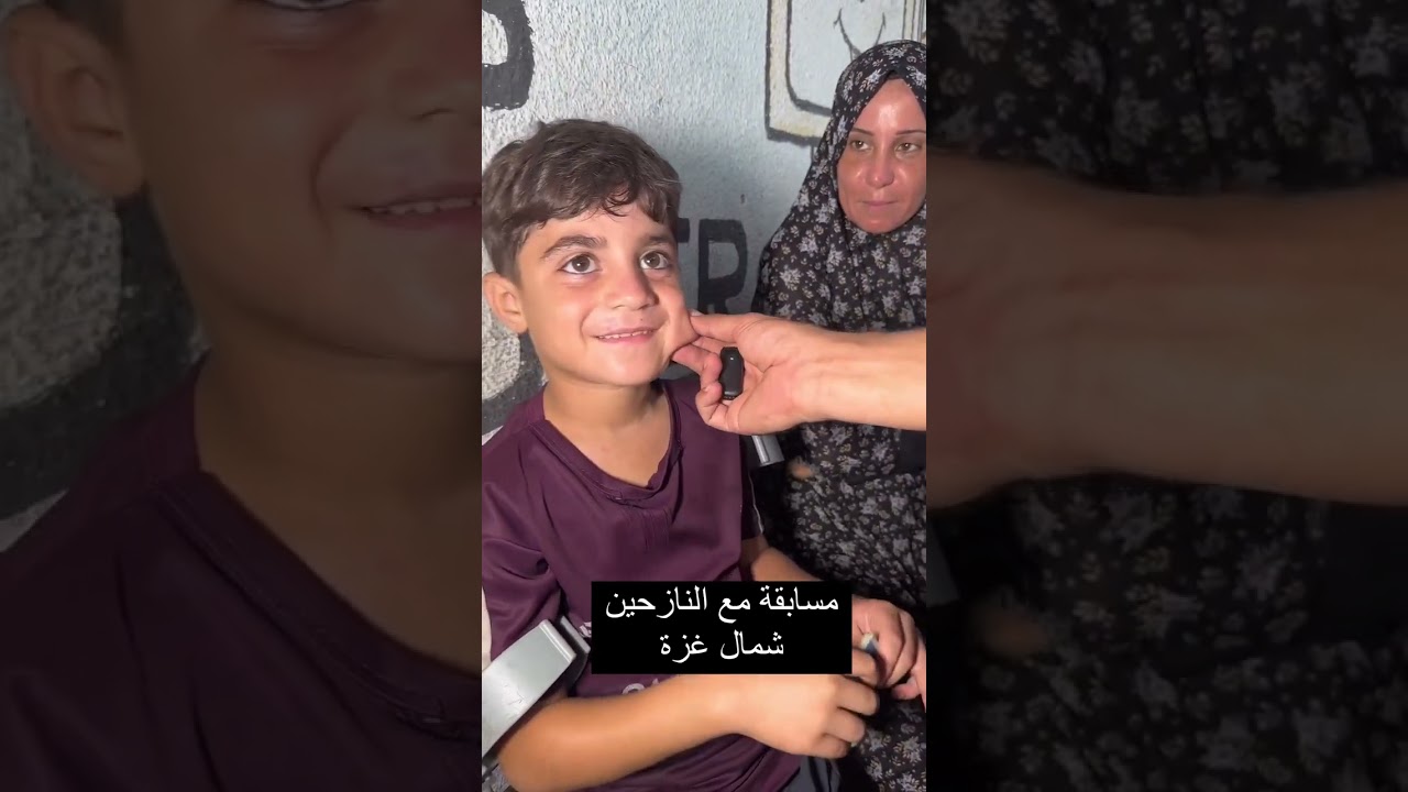 مسابقة مع النازحين شمال غزة