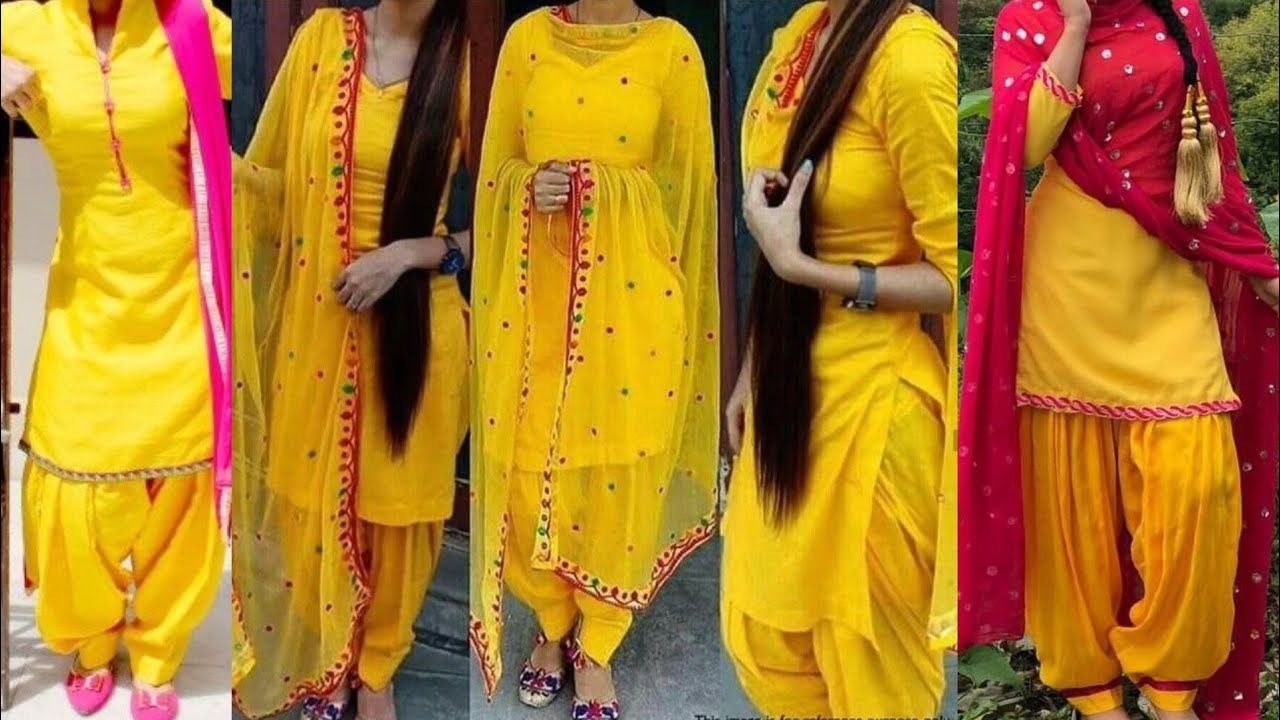 Punjabi Women Wear Yellow Dhoti Dress