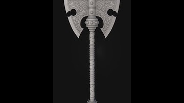 3D axe weapon #artstation #autodeskmaya #blender #marmosettoolbag #gaming