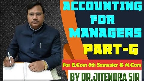 MANAGEMENT ACCOUNTING M.C.Q. VIDEO-7 ||MCQ OF CASH FLOW STATEMENT||BY DR.JITENDRA SIR