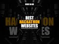 Best Hackathon Websites to Help You Land Your Dream Job! #shorts