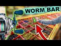 We discovered the ultimate fishing store worm bar with wholesale fishing tackle
