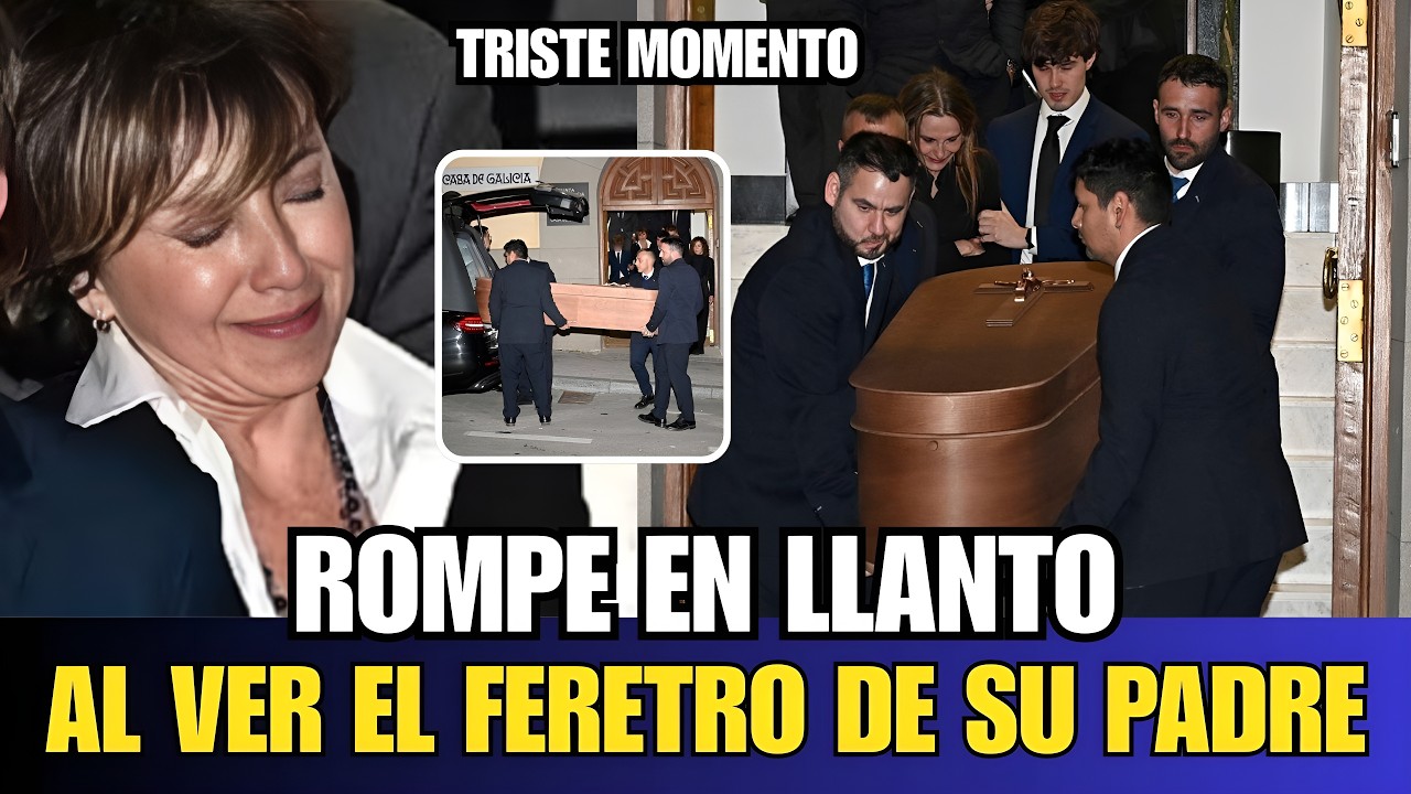 😢¡SONSOLES se ROMPE en llanto DESCONSOLADO al ver SALIR el FÉRETRO de su padre FERNANDO ÓNEGA! 😢