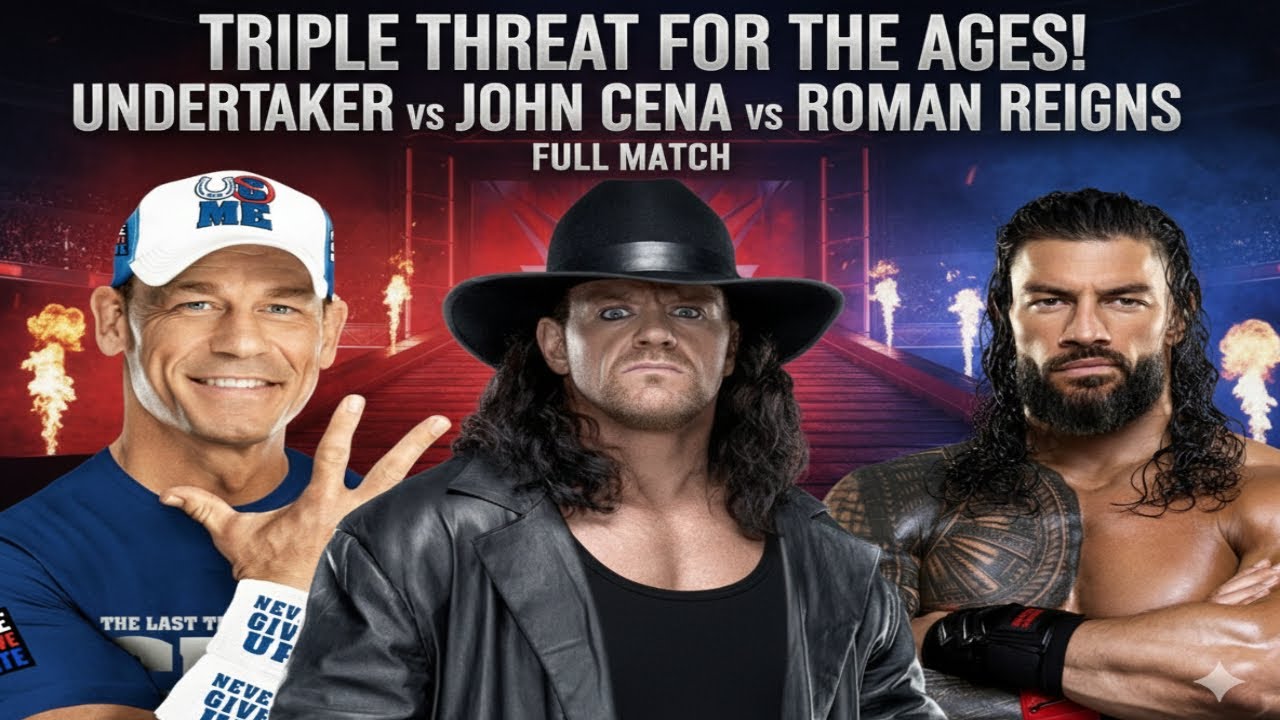 🔥 TRIPLE THREAT FOR THE AGES! Undertaker vs John Cena vs Roman Reigns - Full Match
