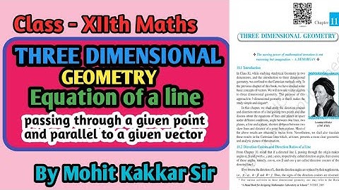 Equation of a line passing through a given point and parallel to a given vector in 3D