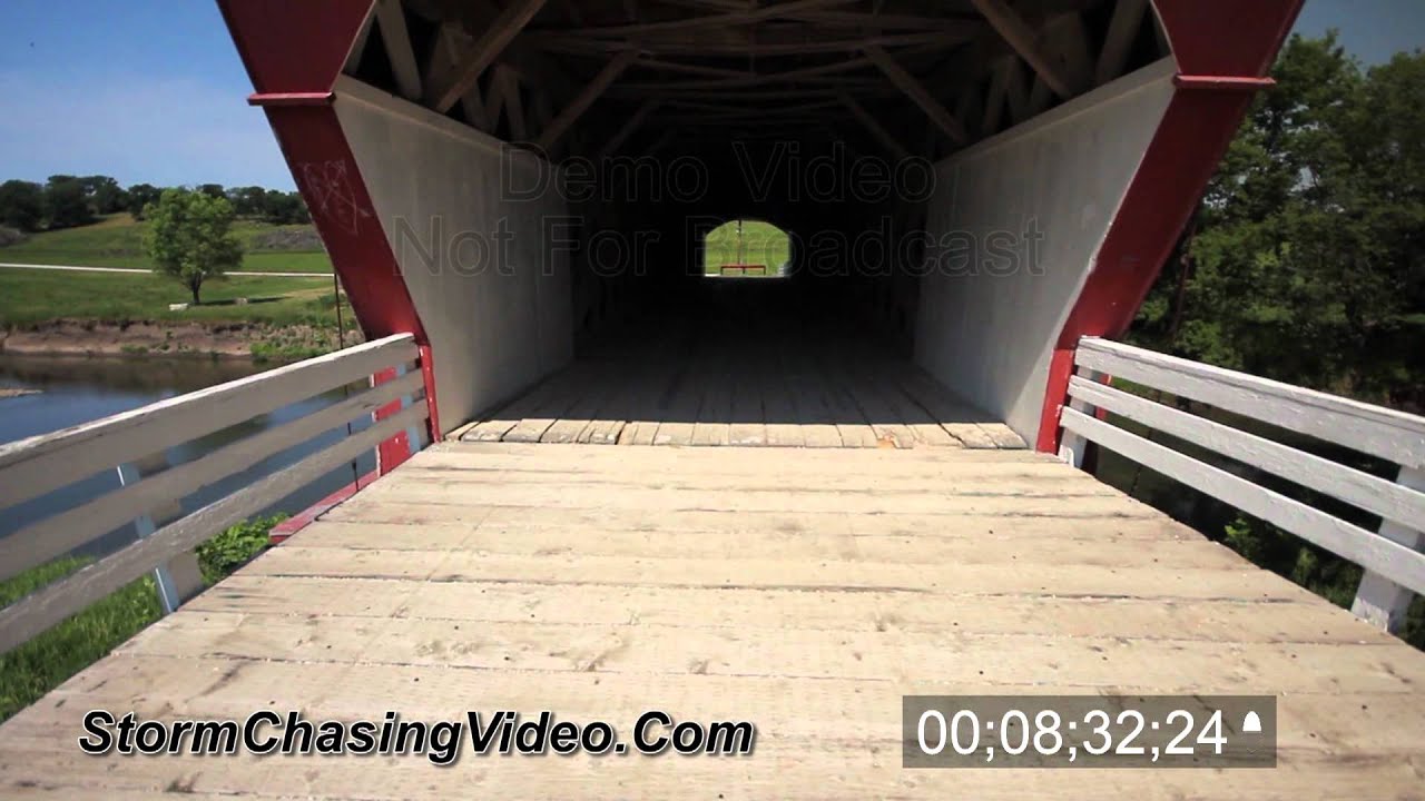 Covered Bridges Of Madison County Iowa Stock Footage B-Roll