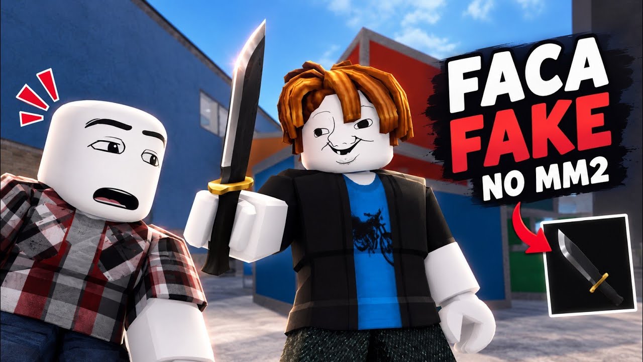 USEI A FACA FAKE NO MM2! ENGANEI TODOS!