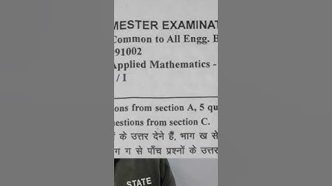 Polytechnic maths 1 latest Question paper