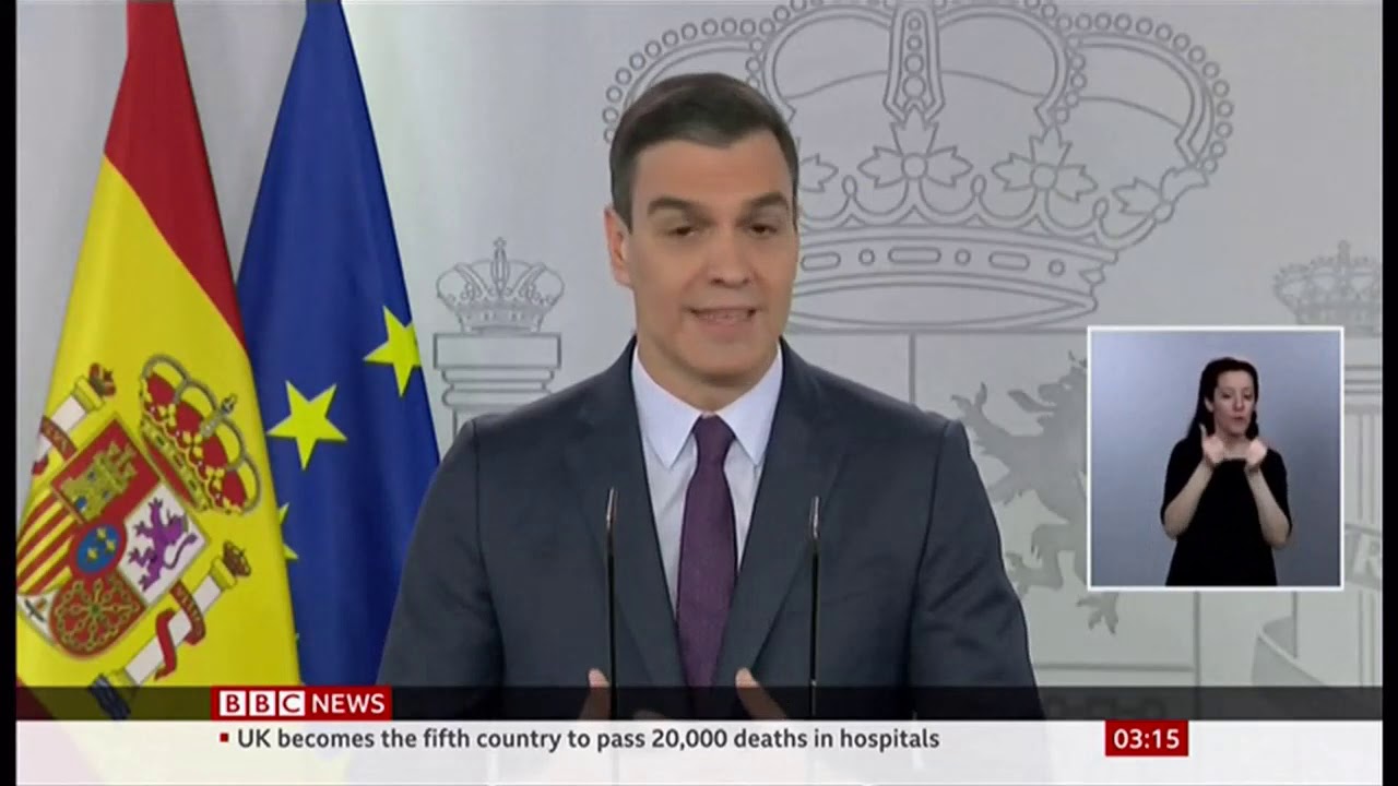 Coronavirus (Covid-19) lock down easing to begin (Spain) - BBC News - 26th April 2020