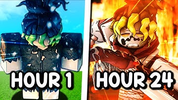 I Spent 24 Hours as GYUTARO in this Roblox Demon Slayer game...